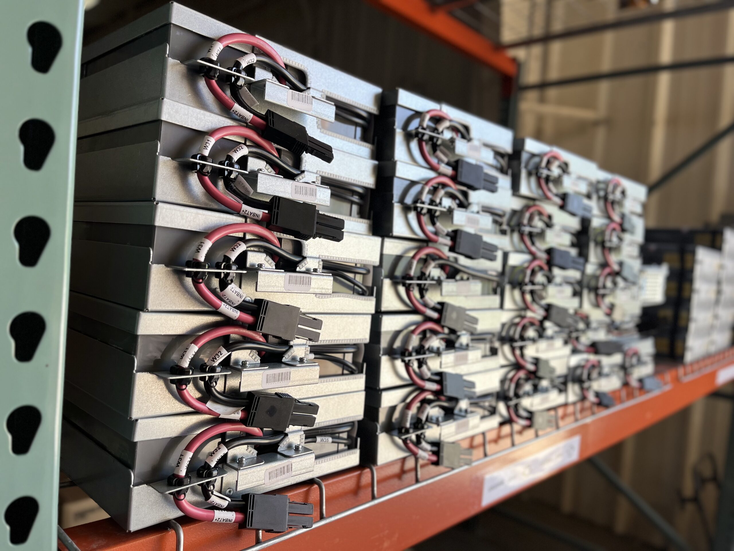 Rack-mount battery cartridges